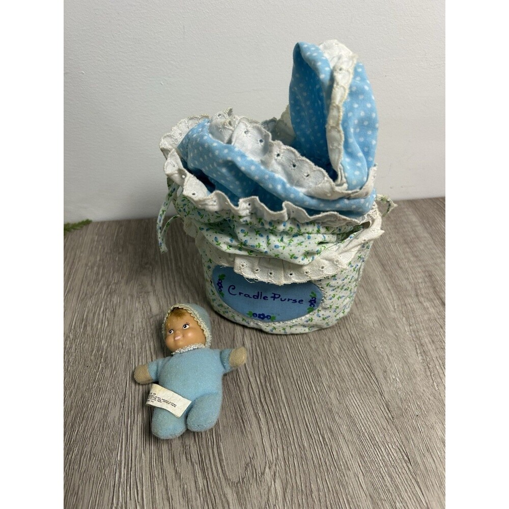 Vintage 1978 Crade Purse & Mini Baby Doll Knickerbocker Toy Company